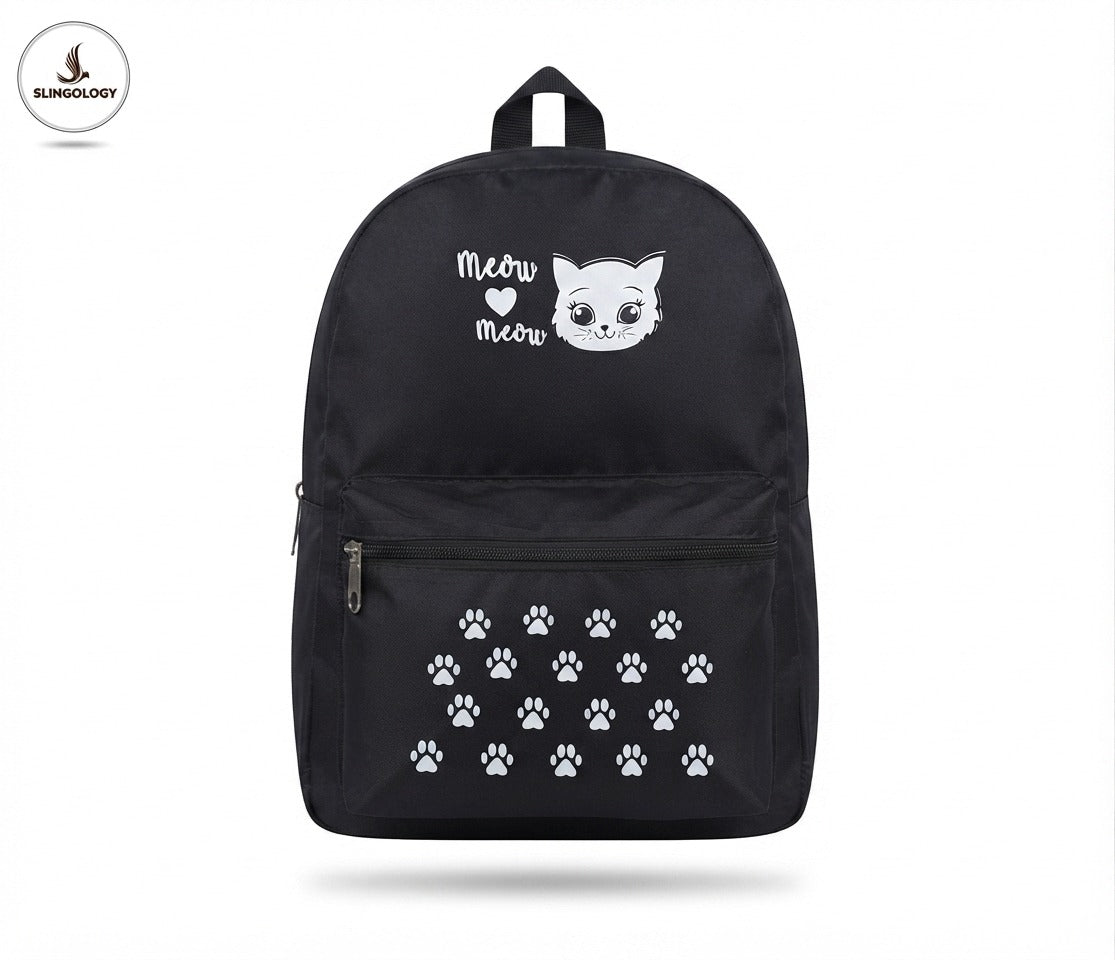 Meow Backpack Medium Size – Stylish School Bag