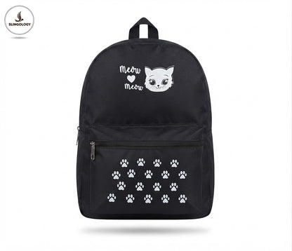 Meow Backpack Medium Size – Stylish School Bag