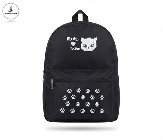Meow Backpack Medium Size – Stylish School Bag